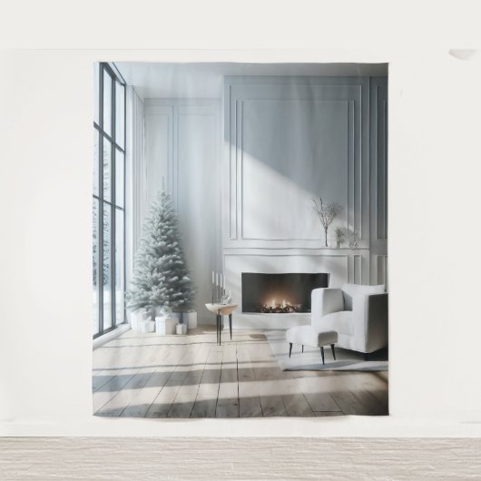 Minimalist Christmas Glow BackDrop タペストリー (正面)