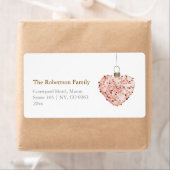 Minimalist Christmas Heart Ornament ラベル (インサイチュ)