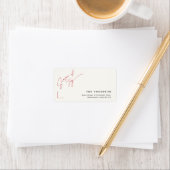 Minimalist Christmas Holiday Mailing Address ラベル (インサイチュ)