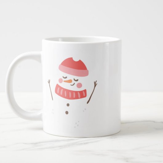 Minimalist Christmas Mug – Modern Holiday Coffee & ジャンボコーヒーマグカップ (左)