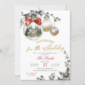 Minimalist Christmas Ornament Housewarming Party 招待状 (正面)