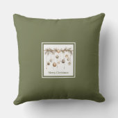 Minimalist Christmas Pillow Family Gift Idea クッション (裏面)