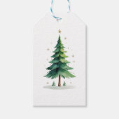 Minimalist Christmas Pine Tree Stickers – Holiday ギフトタグ (正面)