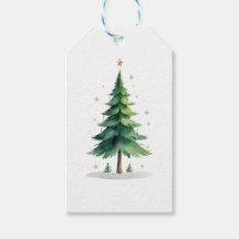 Minimalist Christmas Pine Tree Stickers – Holiday 