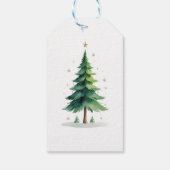 Minimalist Christmas Pine Tree Stickers – Holiday ギフトタグ (裏面)