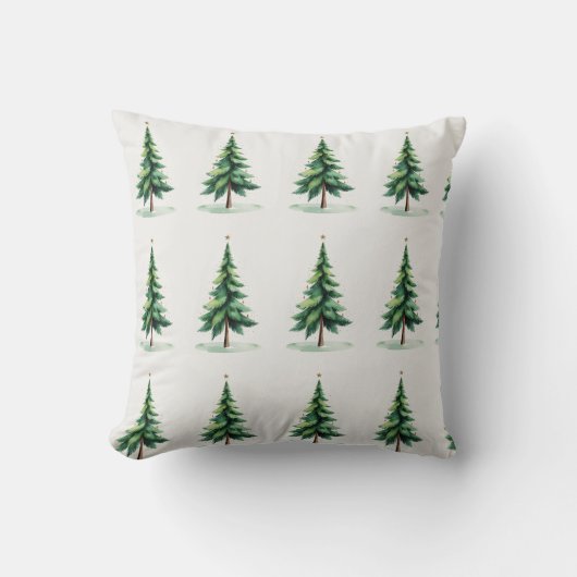 Minimalist Christmas Pine Tree Wrapping Paper – Ho クッション (正面)