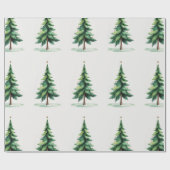 Minimalist Christmas Pine Tree Wrapping Paper – Ho ラッピングペーパー (フラット)