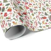 Minimalist Christmas Pine Tree Wrapping Paper – Ho ラッピングペーパー (ロールコーナー)