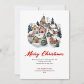 Minimalist Christmas Scene Greeting Card シーズンカード (正面)