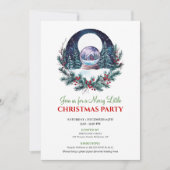 Minimalist Christmas Scene Watercolor Party Invite 招待状 (正面)