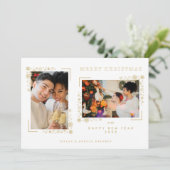 Minimalist Christmas Snowflakes 2 Photos Frame (スタンド正面)