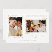 Minimalist Christmas Snowflakes 2 Photos Frame (正面/裏面)