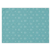 Minimalist Christmas Tree and Snowflake Pattern テーブルクロス (正面(横))