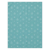Minimalist Christmas Tree and Snowflake Pattern テーブルクロス (正面)