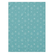 Minimalist Christmas Tree and Snowflake Pattern