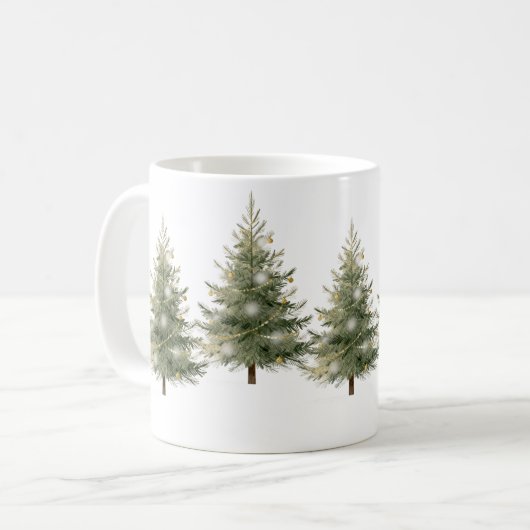 Minimalist Christmas Tree Design  コーヒーマグカップ (正面左)