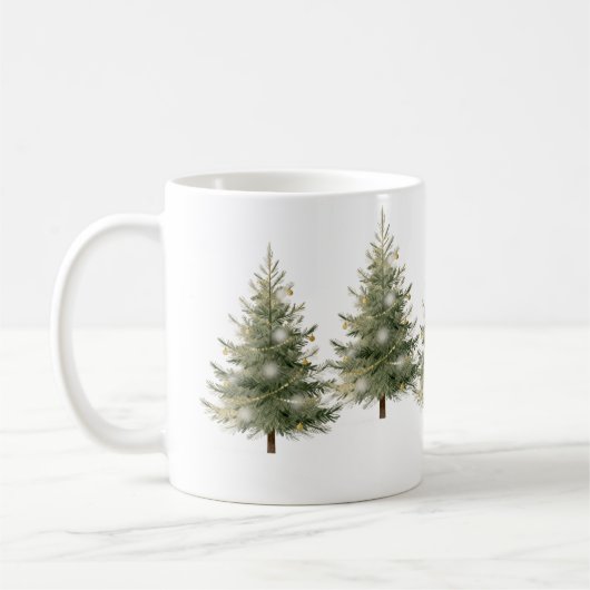 Minimalist Christmas Tree Design  コーヒーマグカップ (左)
