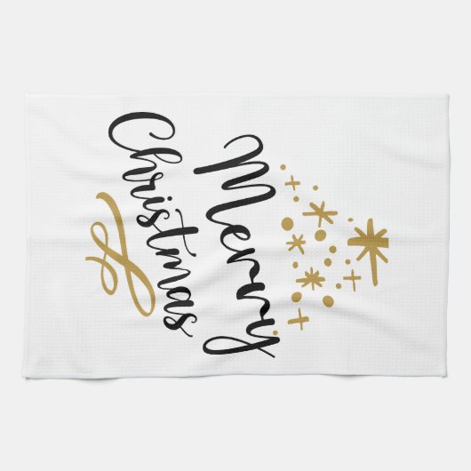 Minimalist Christmas Tree - Festive and Simple キッチンタオル (横)