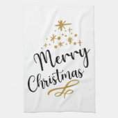 Minimalist Christmas Tree - Festive and Simple キッチンタオル (縦)