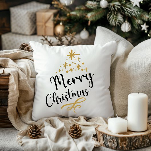 Minimalist Christmas Tree - Festive and Simple クッション