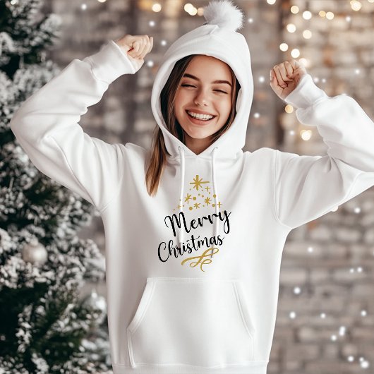 Minimalist Christmas Tree - Festive and Simple パーカ