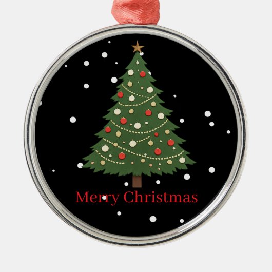 Minimalist Christmas Tree Ornament メタルオーナメント (正面)