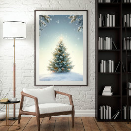 Minimalist Christmas Tree Poster ポスター