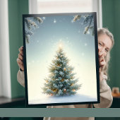 Minimalist Christmas Tree Poster ポスター