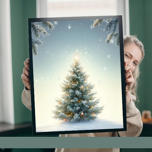 Minimalist Christmas Tree Poster ポスター