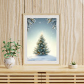 Minimalist Christmas Tree Poster ポスター