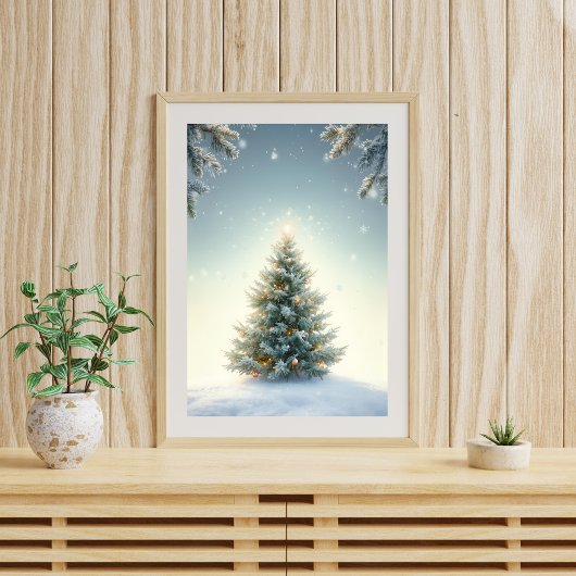 Minimalist Christmas Tree Poster ポスター