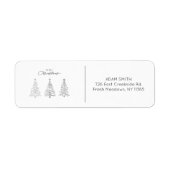 Minimalist Christmas Trees  Return Address  ラベル (正面)