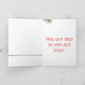 Minimalist Christmas Winter Scene カード (内部)