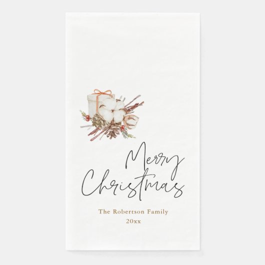 Minimalist Christmas with Cotton Bouquet (正面)