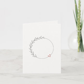 Minimalist Christmas Wreath カード