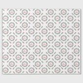 Minimalist Christmas Wreath and Lights ラッピングペーパー (フラット)