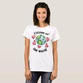 Minimalist Citizen of the World Global Traveler Tシャツ (正面フル)