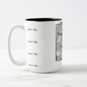 Minimalist City Map Mug ツートーンマグカップ (左)