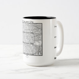 Minimalist City Map Mug EUROPE ツートーンマグカップ