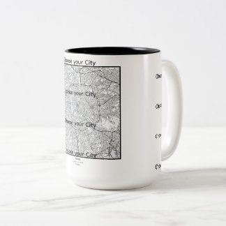 Minimalist City Map Mug EUROPE ツートーンマグカップ