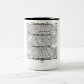 Minimalist City Map Mug EUROPE ツートーンマグカップ (中央)