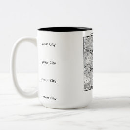 Minimalist City Map Mug EUROPE ツートーンマグカップ