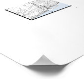 Minimalist City Map Poster Line Art ポスター (角)