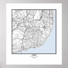 Minimalist City Map Poster Line Art EUROPE ポスター