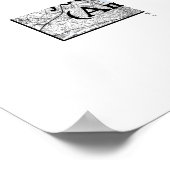 Minimalist City Maps Poster Line Art AMERICA ポスター (角)