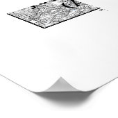 Minimalist City Maps Poster Line Art ASIA ポスター (角)