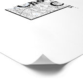 Minimalist City Maps Poster Line Art EUROPE ポスター (角)