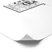 Minimalist City Maps Poster Line Art EUROPE ポスター (角)