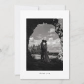 Minimalist Classic Formal Wedding Photo サンキューカード (正面)