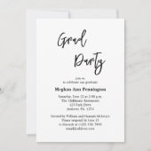 Minimalist Classic Orthodox Graduation Party 招待状 (正面)